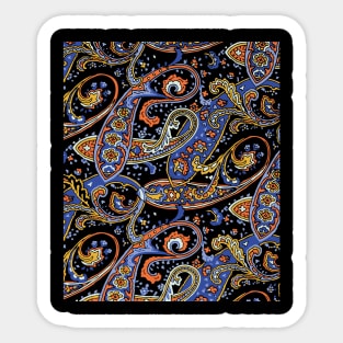 Retro Vintage Paisley Pattern Sticker